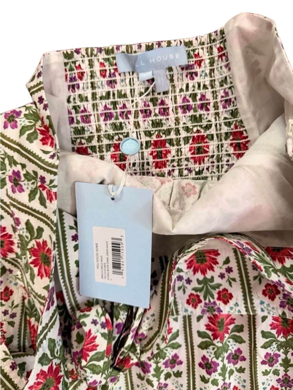NWT Hill House Halter Midi Dress Floral Stripe Size L - Picture 3 of 3